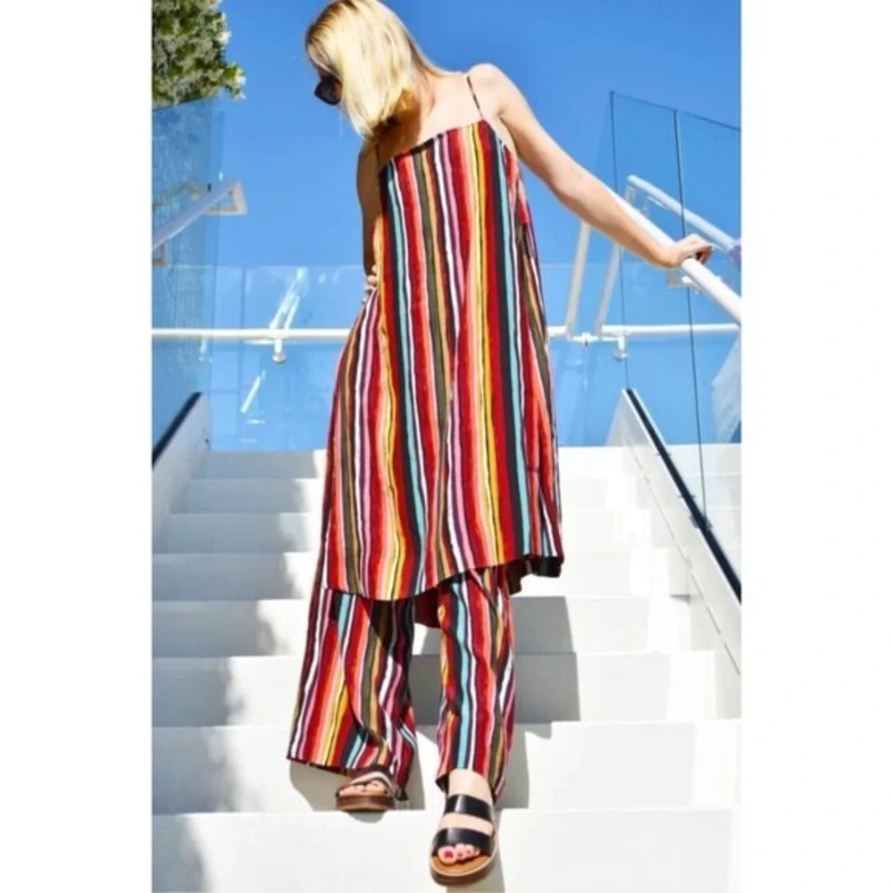 Free People Ruby Multi Striped Two-Piece Set Size S